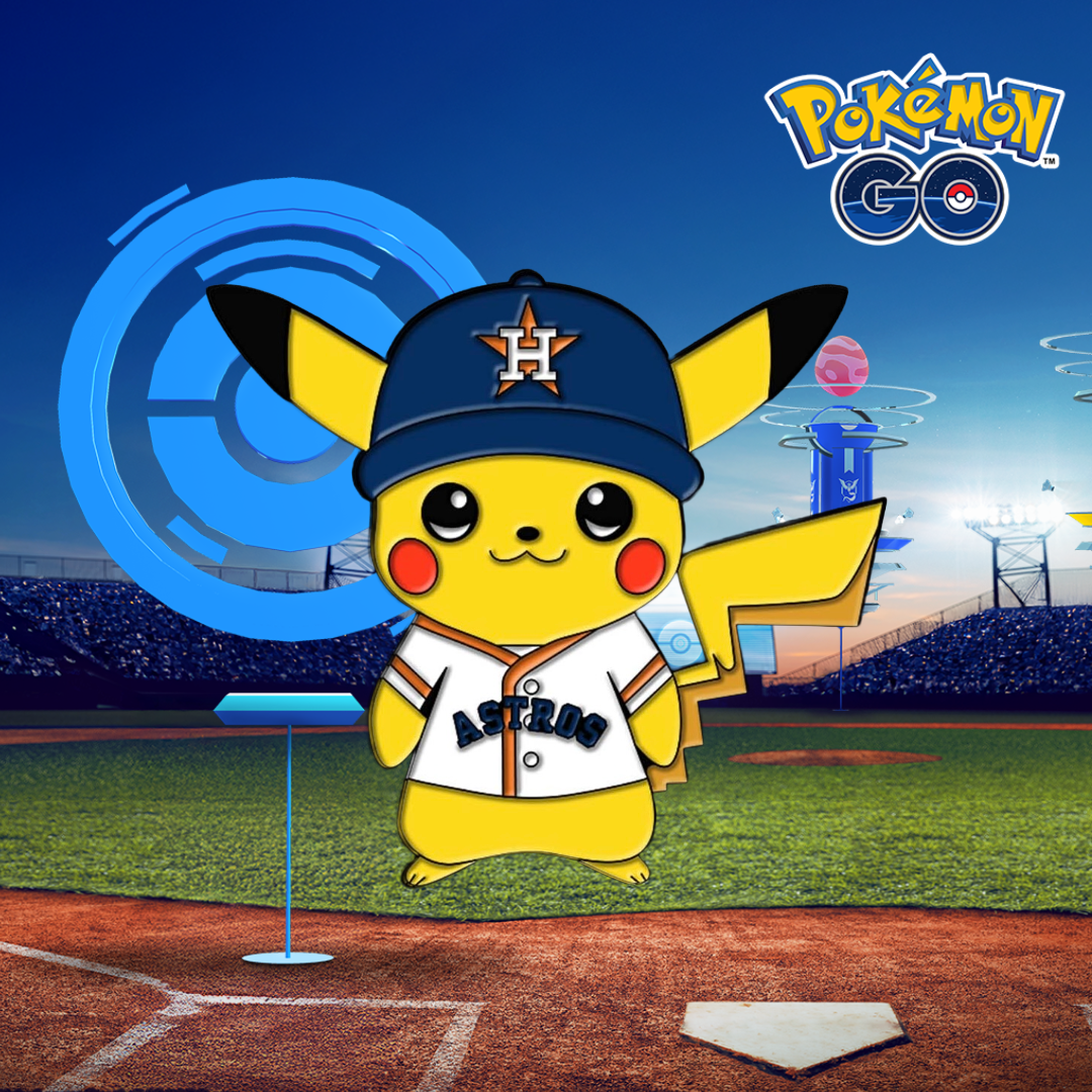Pikachu Houston Baseball Pin