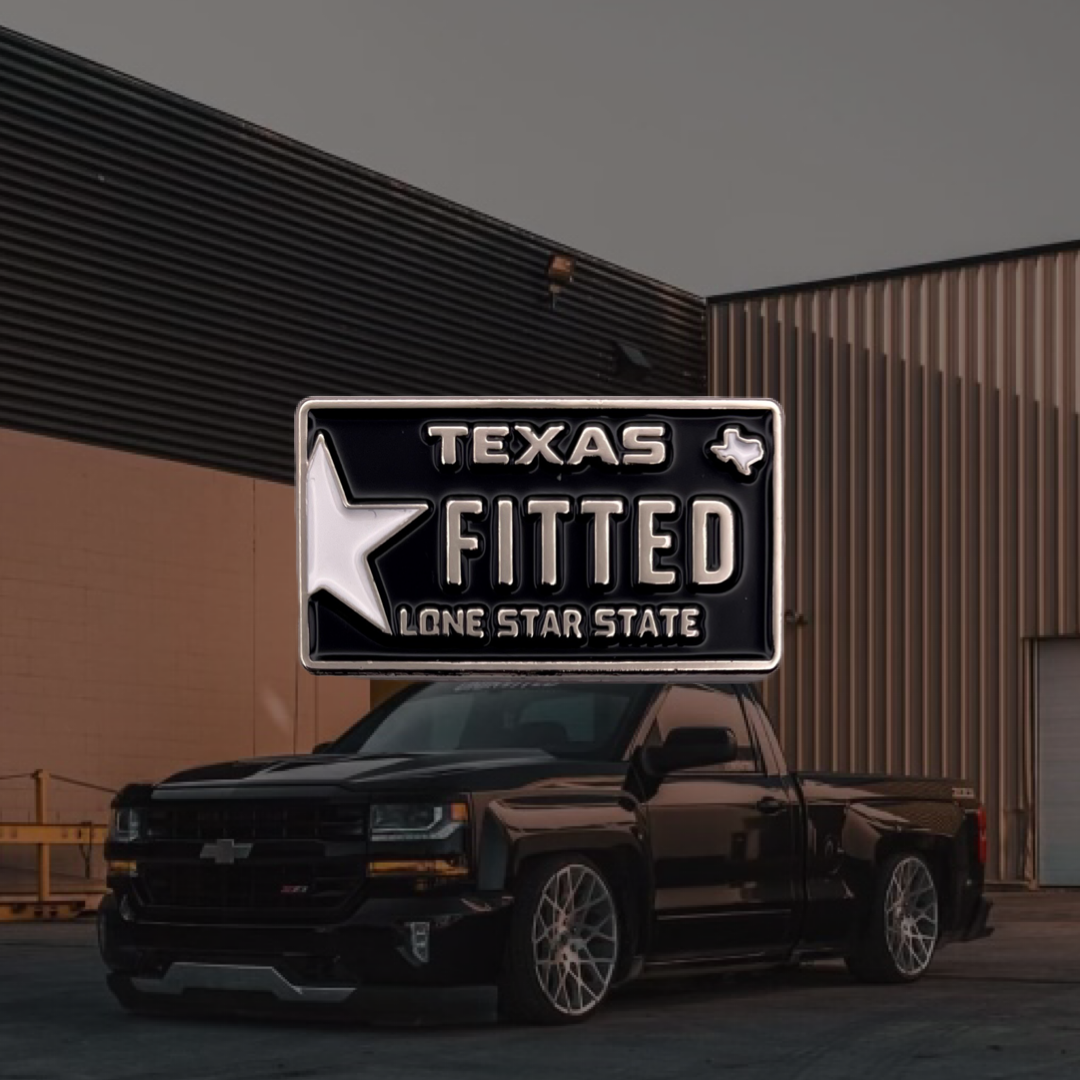 License Plate - Texas Fitted Pin