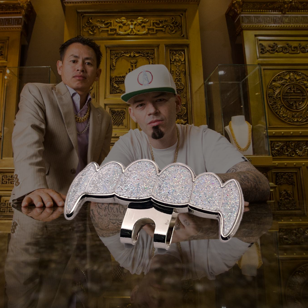 Grill Teeth Hat Clip - Iced Out