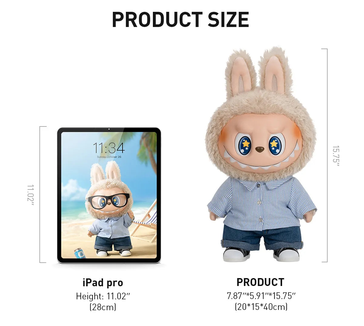 Labubu The Monsters “Flip With Me” Vinyl Plush Doll