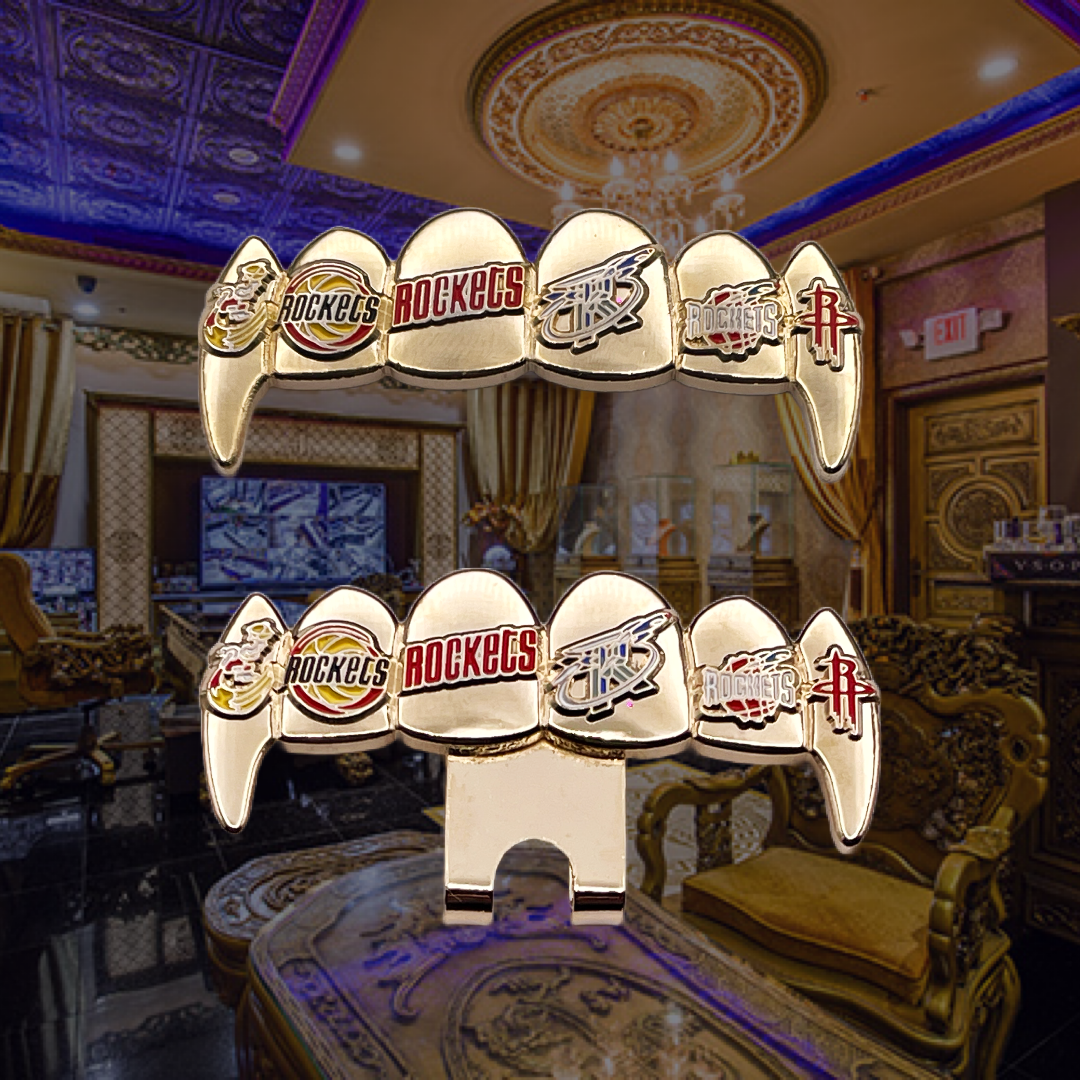 Houston Rockets History Logo Teeth Grill