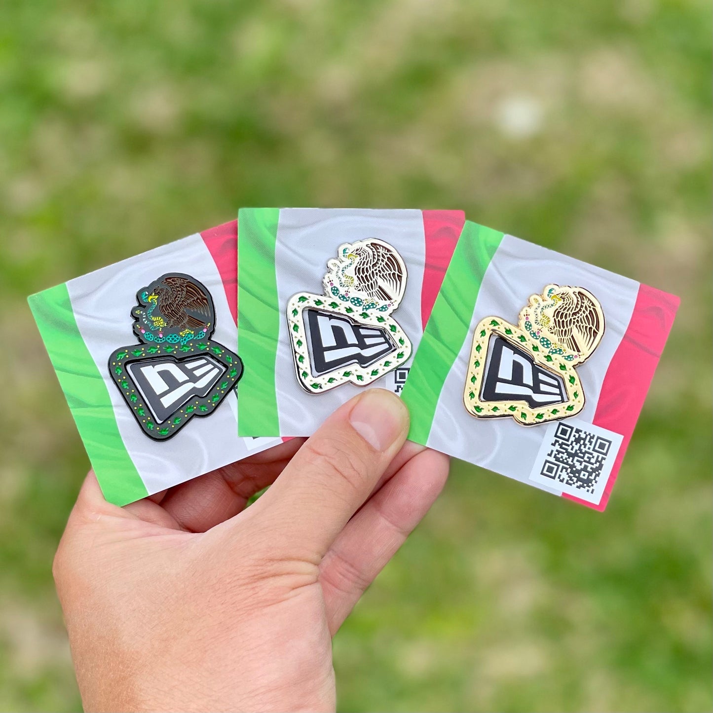 Patria Mexico New Era Logo Frame Pin
