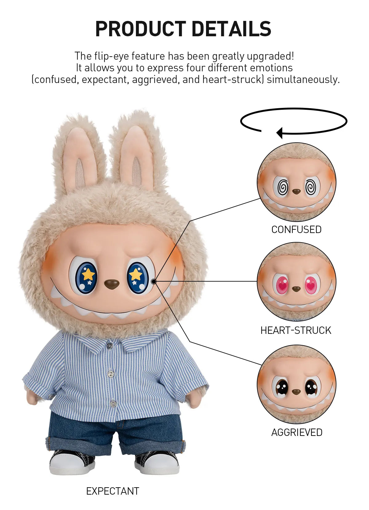 Labubu The Monsters “Flip With Me” Vinyl Plush Doll