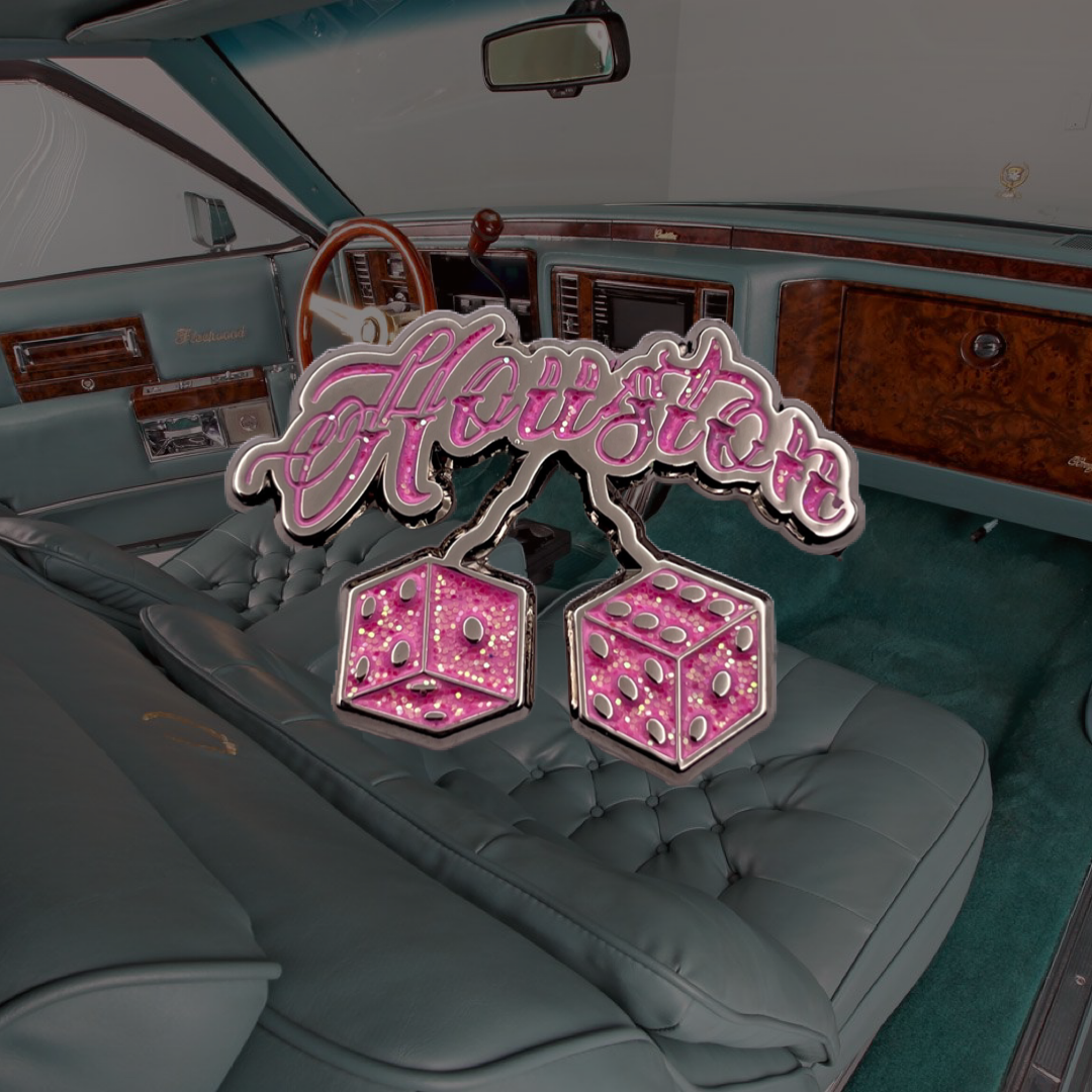 Fuzzy Dice - Glitter Pin