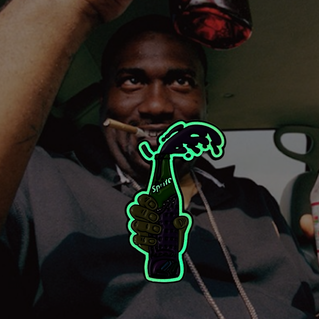 Dirty Sprite Pin - Glows in the Dark