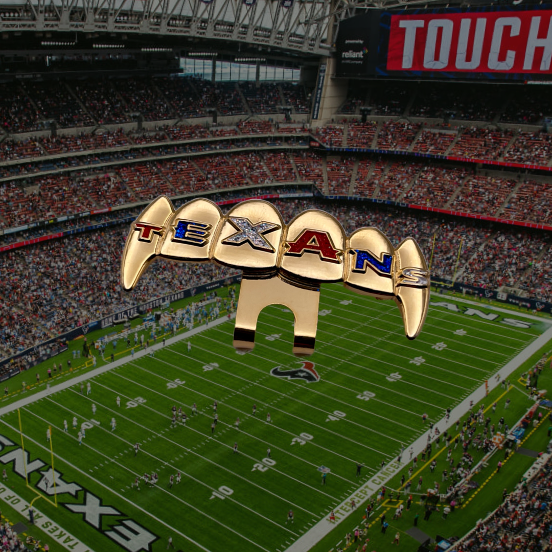 Houston Texans Teeth Grill Hat Clip