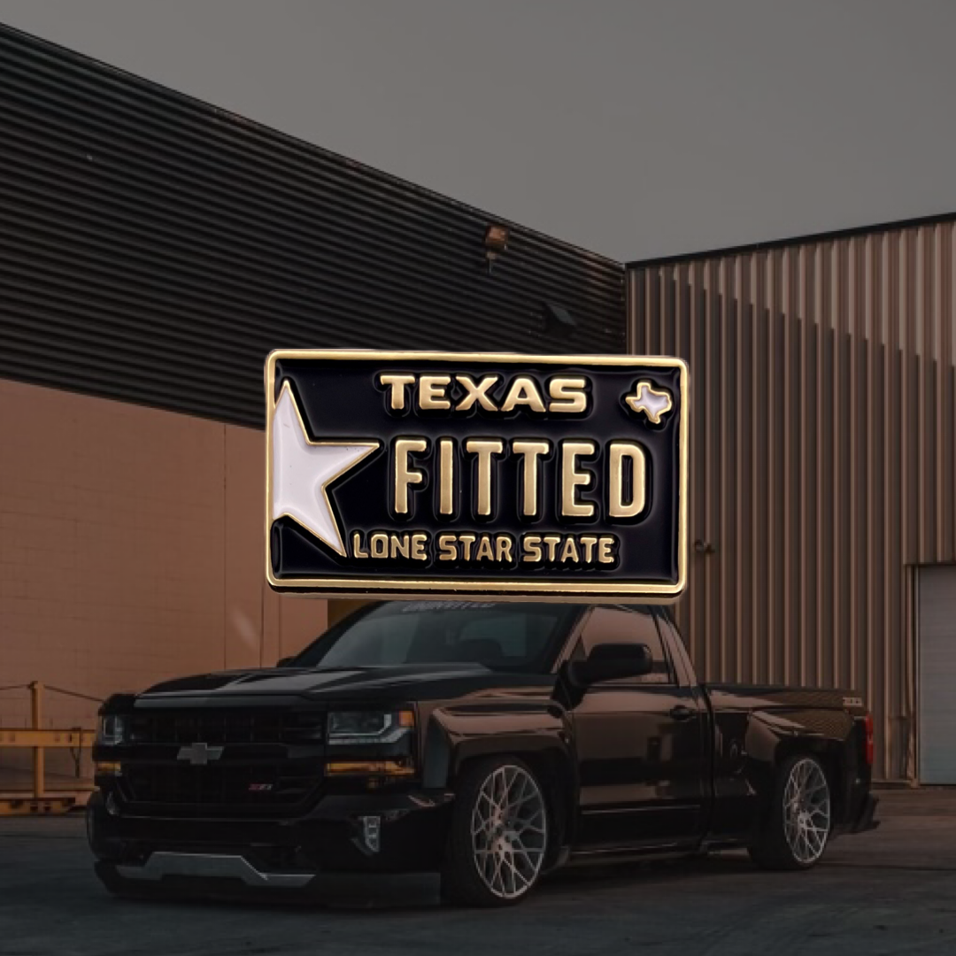 License Plate - Texas Fitted Pin
