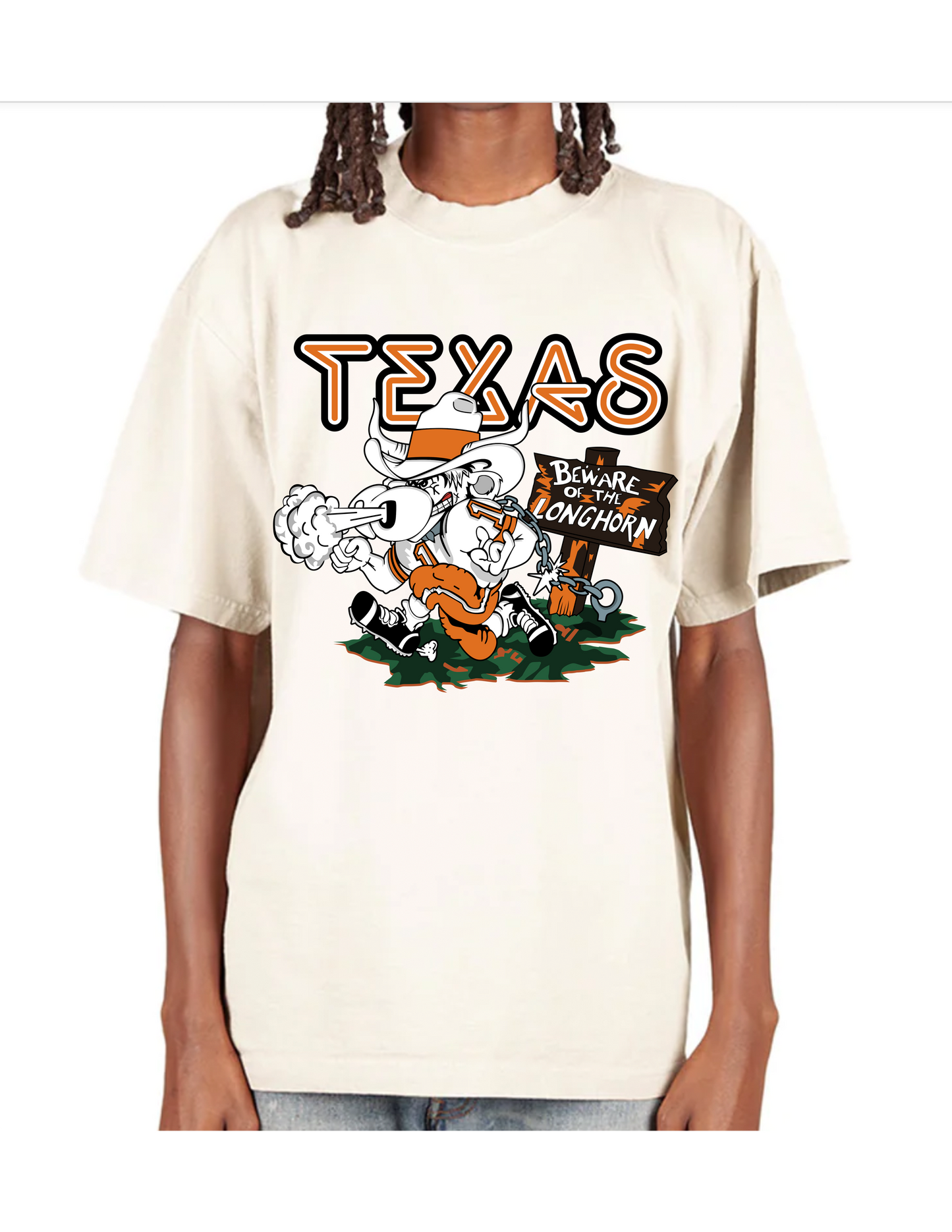 Texas Longhorns Bevo Football Vintage Retro T-Shirt