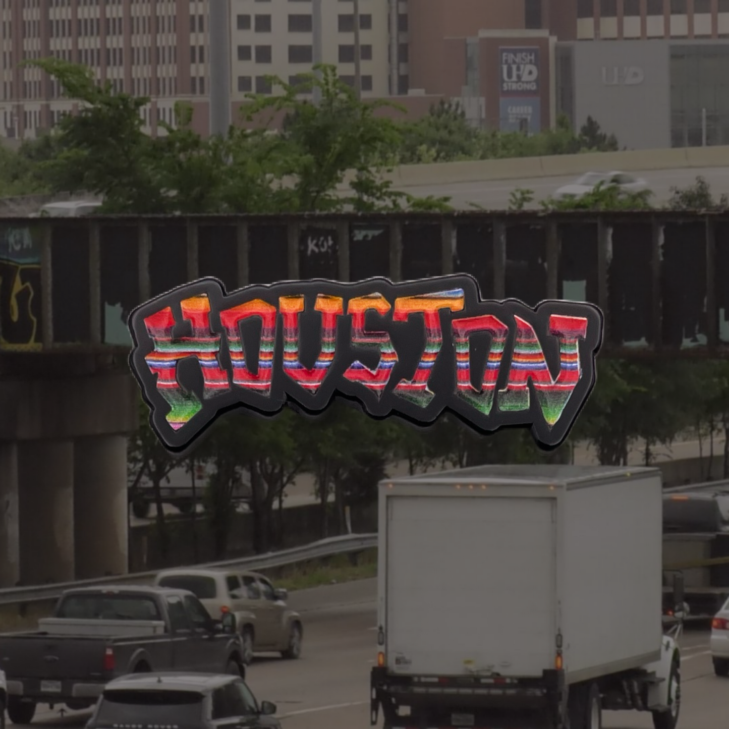 Houston Homies Serape Hat Clip