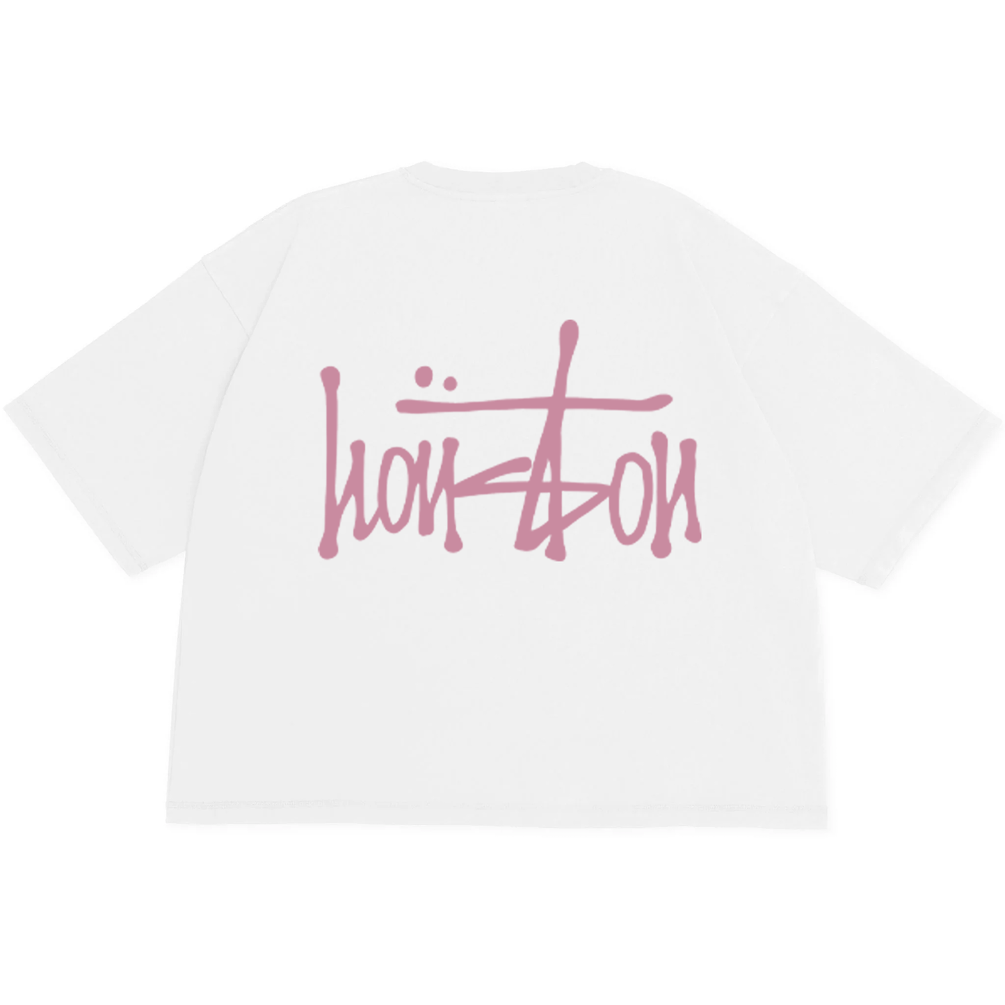 Our Houston Crop Top T-Shirt - Pink Ink