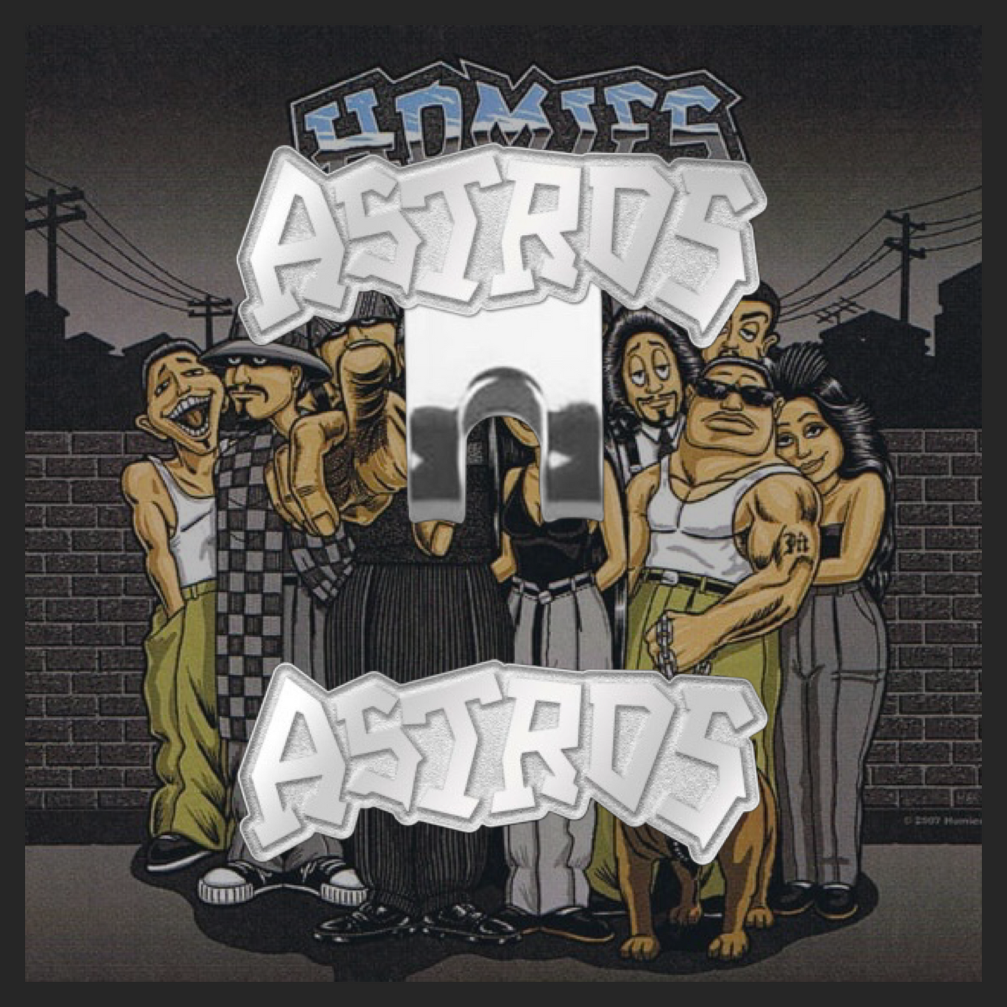 Homies Astros Monochrome Silver
