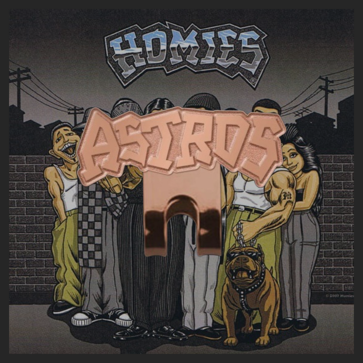 Homies Astros Monochrome Copper