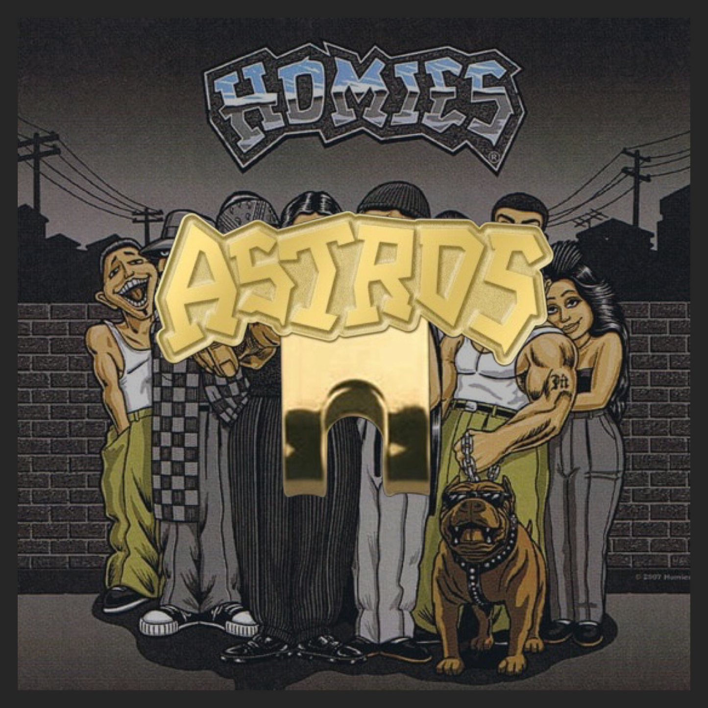 Homies Astros Monochrome Gold