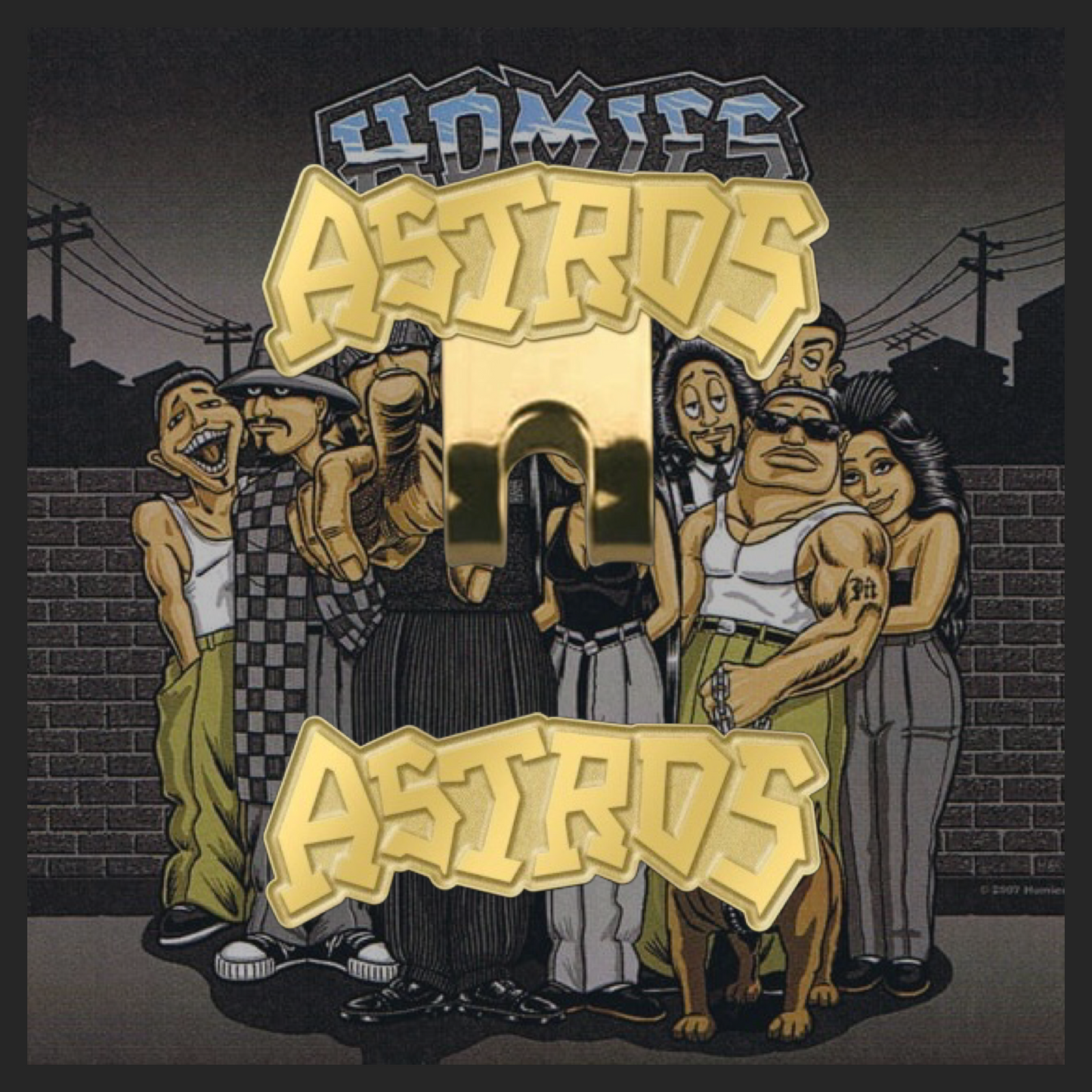 Homies Astros Monochrome Gold
