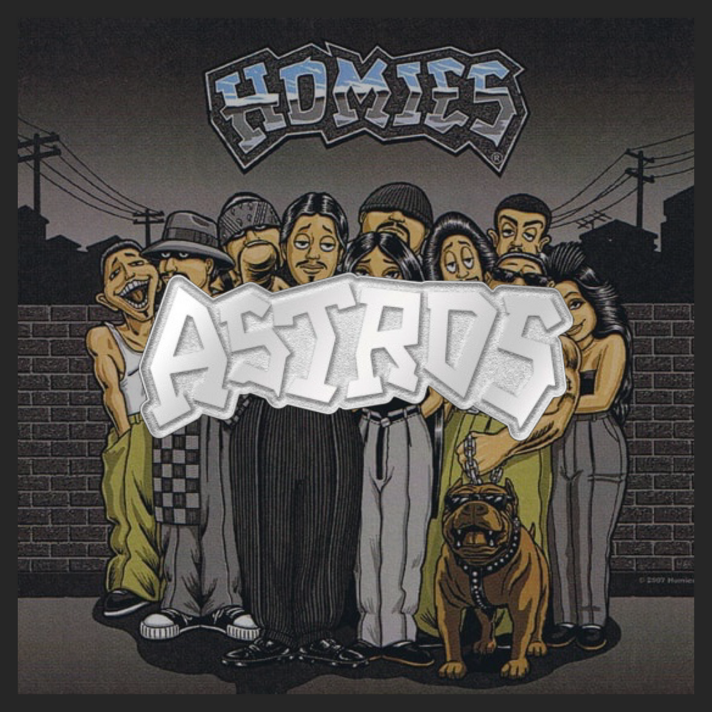 Homies Astros Monochrome Silver