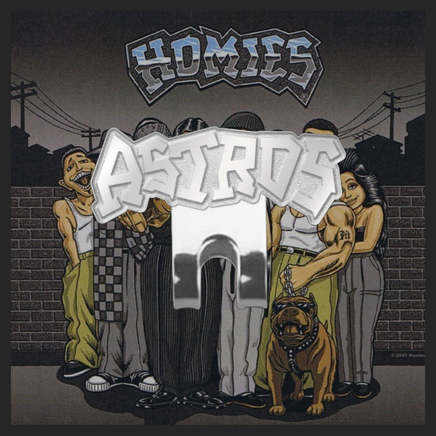 Homies Astros Monochrome Silver