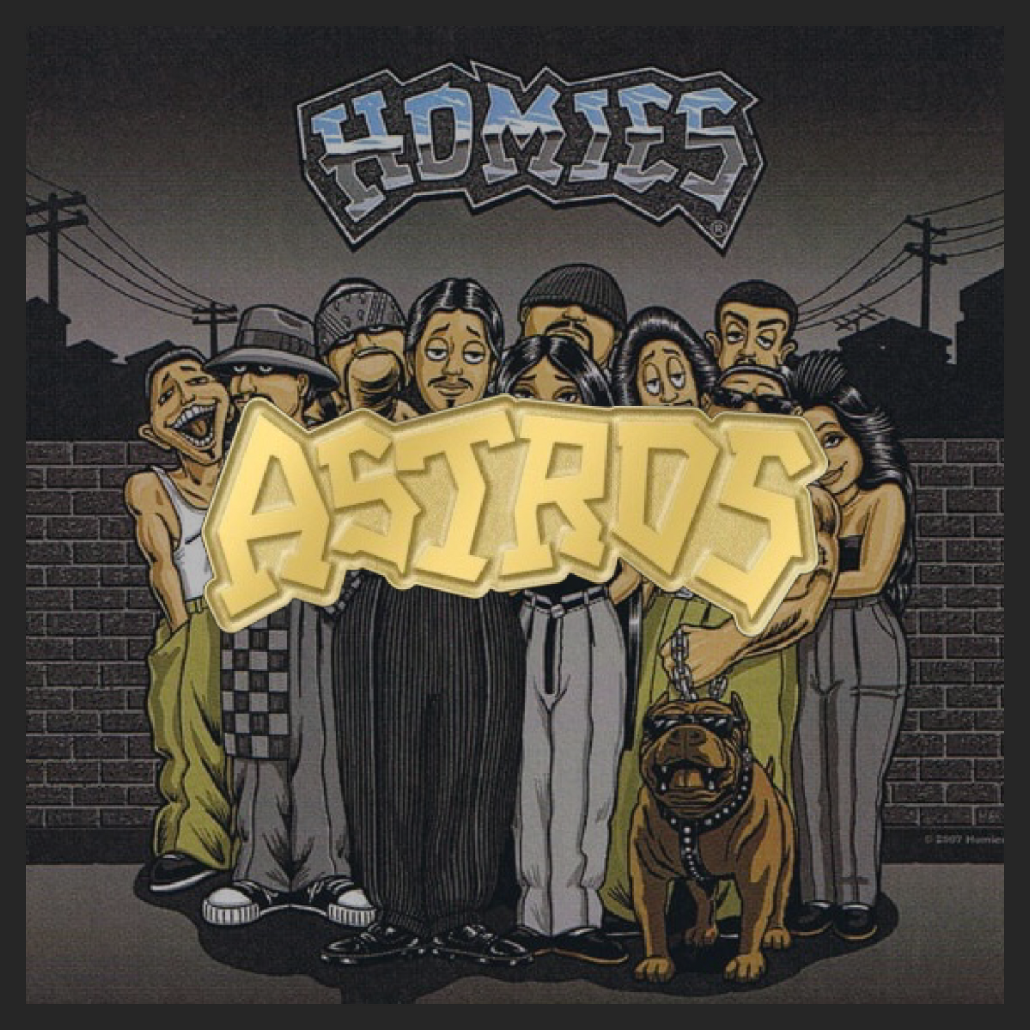 Homies Astros Monochrome Gold