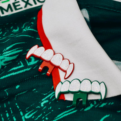 Teeth Grill Hat Clip “Paisa” Mexico - Red