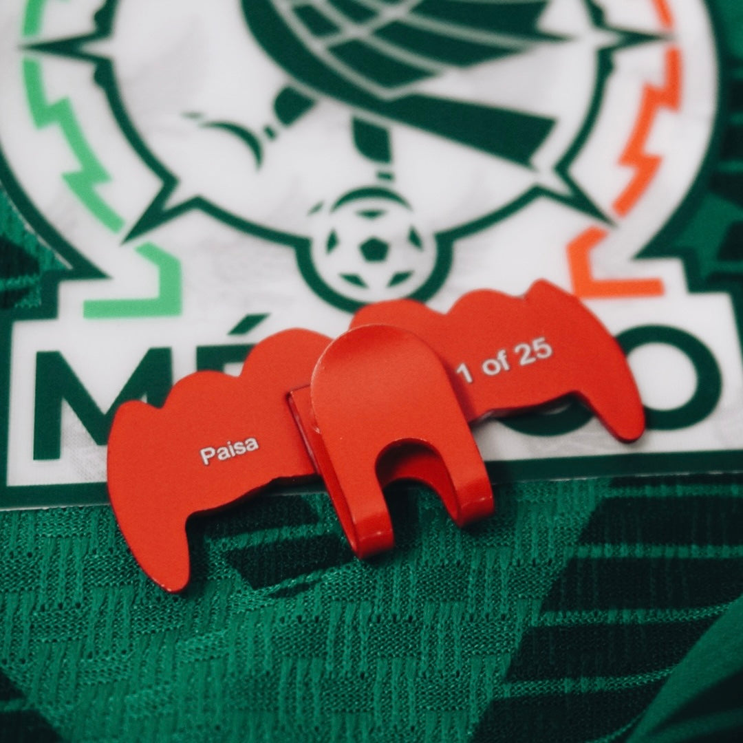Teeth Grill Hat Clip “Paisa” Mexico - Red