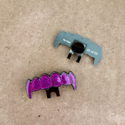 Teeth Grill Hat Clip “No Karo" - Black Metal