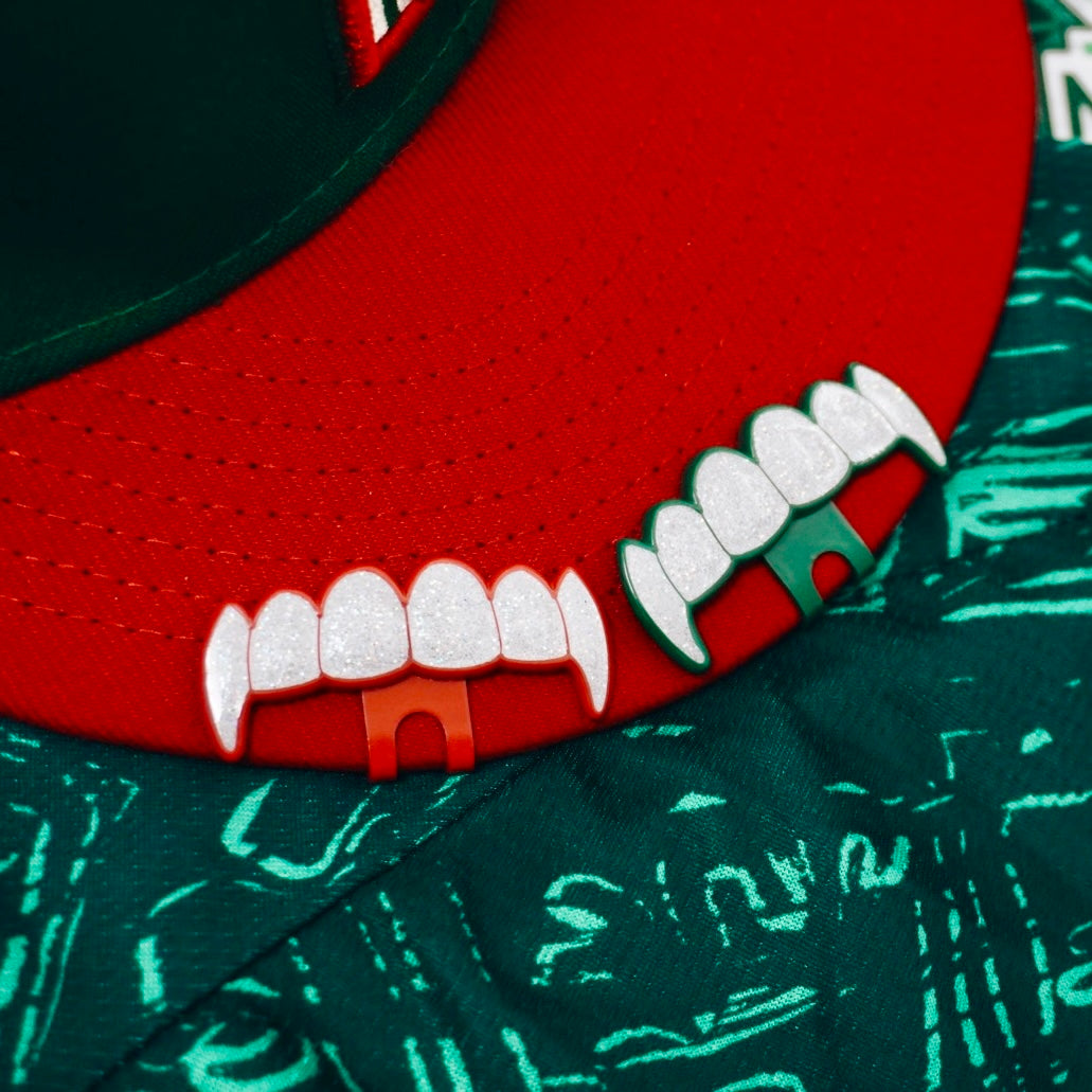 Teeth Grill Hat Clip “Paisa” Mexico - Red