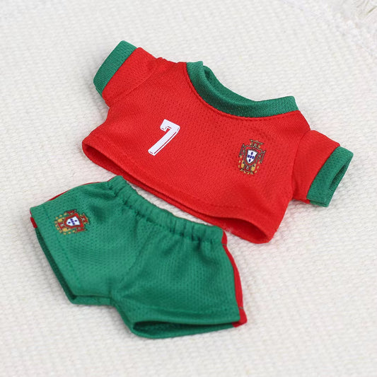 Labubu Portugal Soccer Jersey & Shorts Set
