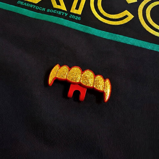 Teeth Grill Hat Clip “Paisa” Mexico - Red (Gold Edition)