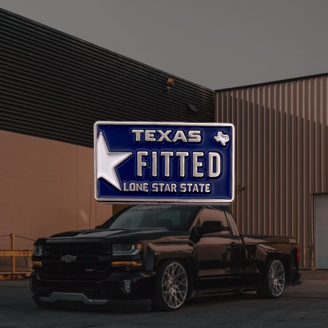 License Plate - Texas Fitted Pin