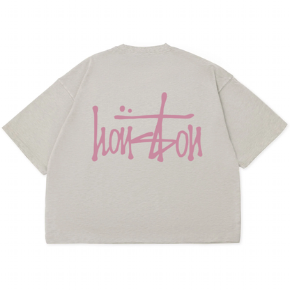 Our Houston Crop Top T-Shirt - Pink Ink