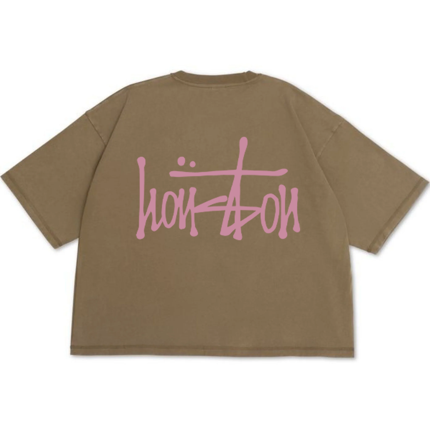 Our Houston Crop Top T-Shirt - Pink Ink