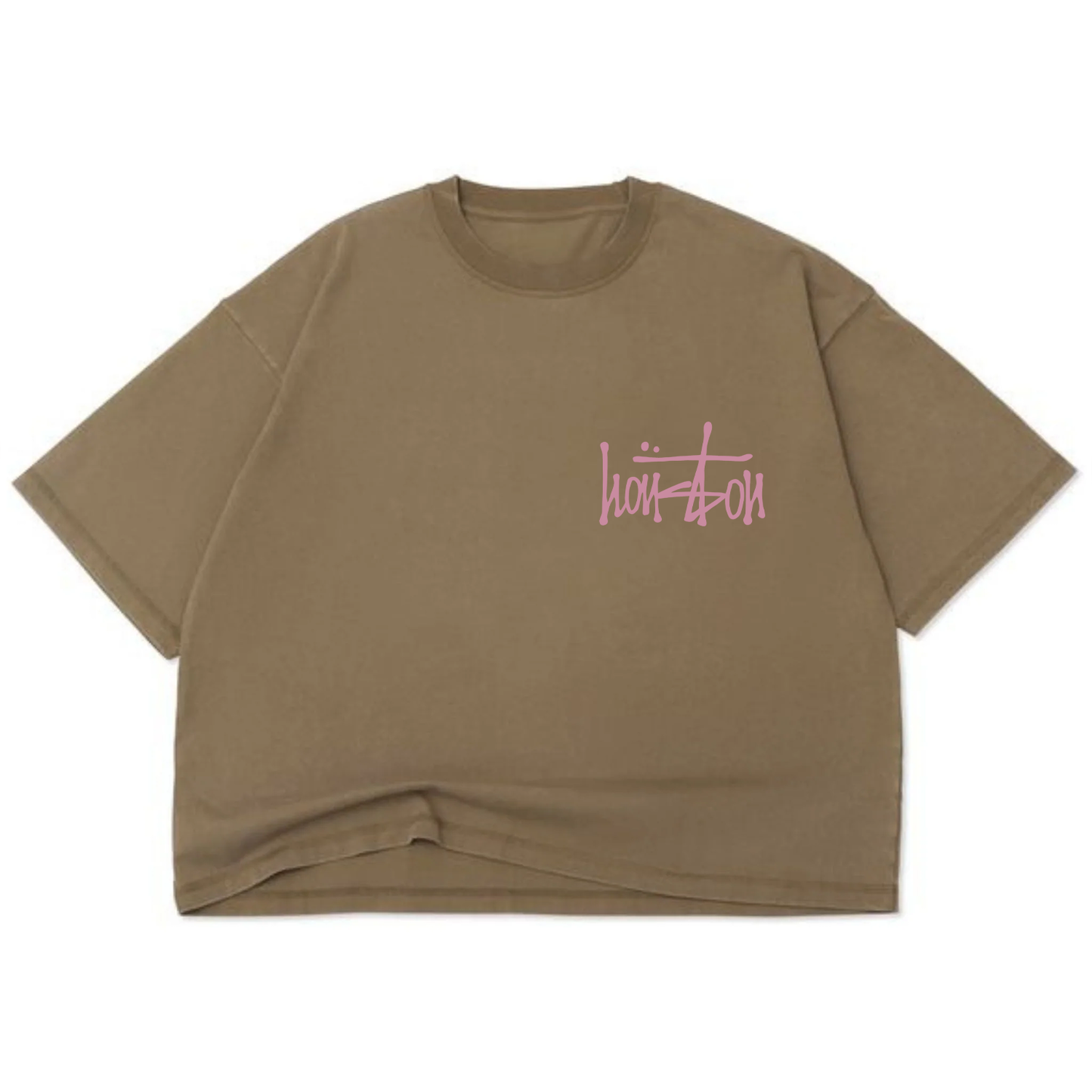 Our Houston Crop Top T-Shirt - Pink Ink