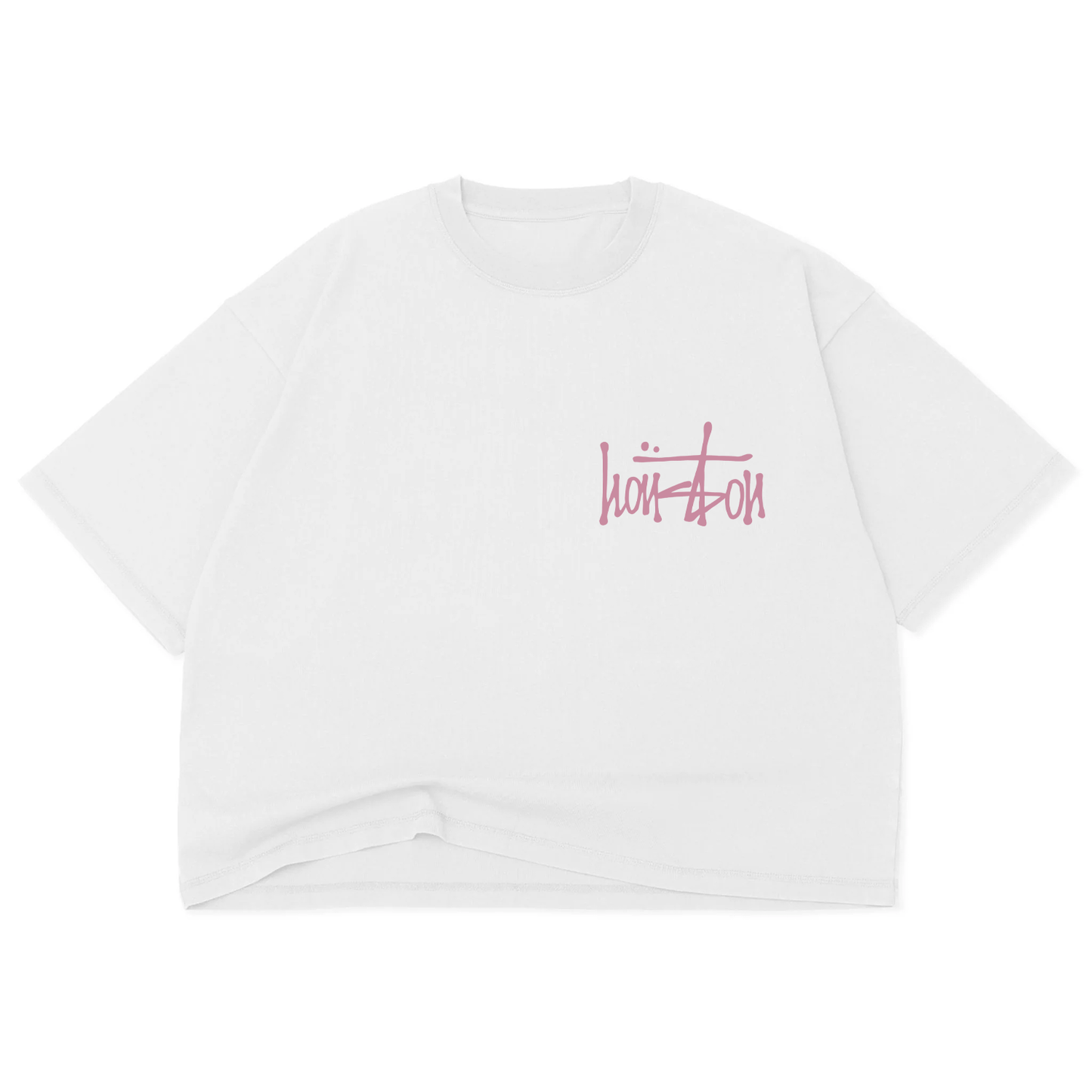 Our Houston Crop Top T-Shirt - Pink Ink