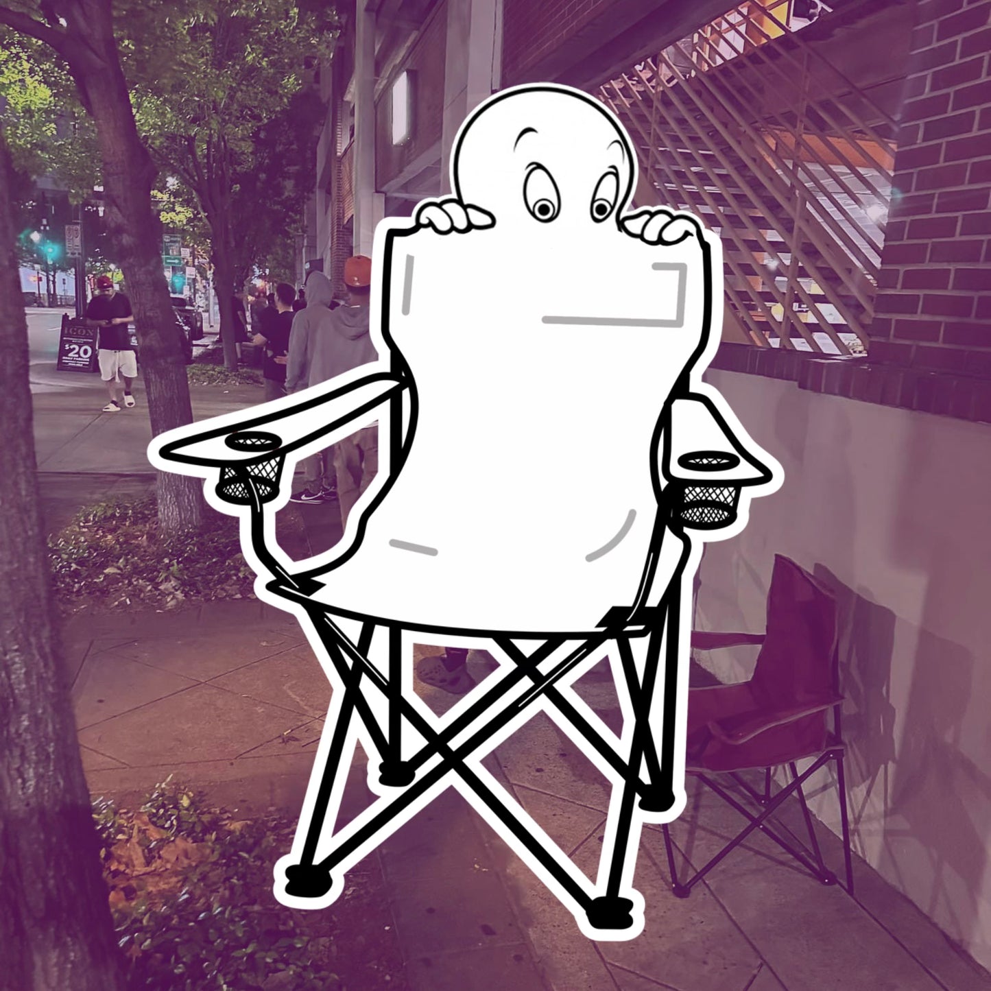 Ghost Chair Glow in the Dark Pin