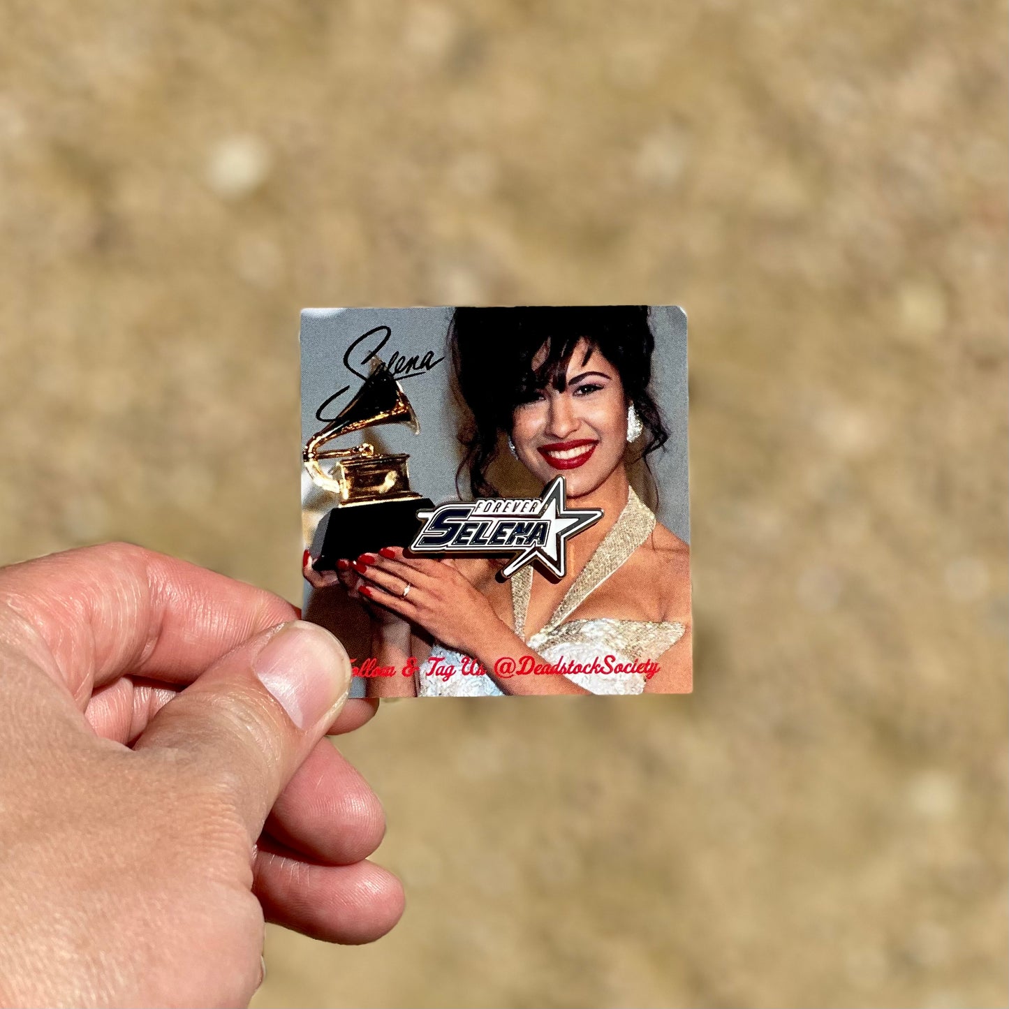 Forever Selena Pin - Navy/Gold